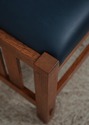 74673: STICKLEY Mission Oak Leather Chair & Ottoma