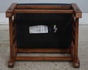 74673: STICKLEY Mission Oak Leather Chair & Ottoma