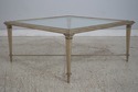74731: Modern Hollywood Regency Square Silver Leaf