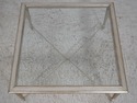 74731: Modern Hollywood Regency Square Silver Leaf