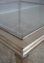 74731: Modern Hollywood Regency Square Silver Leaf