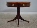 74701: HICKORY CHAIR Mahogany Inlaid Drum Table