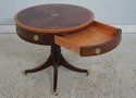 74701: HICKORY CHAIR Mahogany Inlaid Drum Table