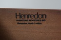 L74828: HENREDON Inlaid Mahogany Marble Top Consol