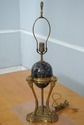 F74763: Pair Of Vintage Regency Bronze & Marble Ta