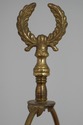 F74763: Pair Of Vintage Regency Bronze & Marble Ta