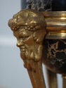 F74763: Pair Of Vintage Regency Bronze & Marble Ta