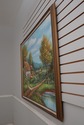 F74773: B. TRAPP Vintage Meadow & Cottage Framed O