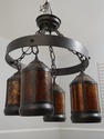 F74883: MICA LAMP CO. Arts & Crafts Mission Lanter