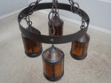 F74883: MICA LAMP CO. Arts & Crafts Mission Lanter