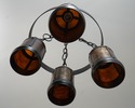 F74883: MICA LAMP CO. Arts & Crafts Mission Lanter
