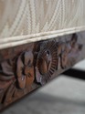 74814: Georgian Nicely Carved Mahogany Upholstered