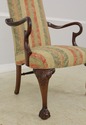 56748EC: SOUTHWOOD Ball & Claw Mahogany Damask Arm