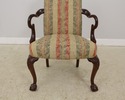 56748EC: SOUTHWOOD Ball & Claw Mahogany Damask Arm