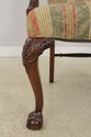 56748EC: SOUTHWOOD Ball & Claw Mahogany Damask Arm