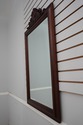 F74045: Carved Solid Mahogany Beveled Glass Mirror