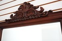 F74045: Carved Solid Mahogany Beveled Glass Mirror