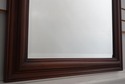 F74045: Carved Solid Mahogany Beveled Glass Mirror