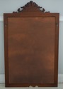 F74045: Carved Solid Mahogany Beveled Glass Mirror