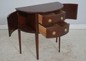 74284: BAKER Mahogany Demilune Console Server Cabi