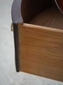 74284: BAKER Mahogany Demilune Console Server Cabi