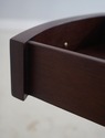 L74162: ETHAN ALLEN Round Leather Top Mahogany Dru