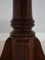 L74162: ETHAN ALLEN Round Leather Top Mahogany Dru