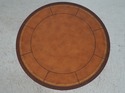L74162: ETHAN ALLEN Round Leather Top Mahogany Dru