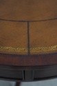 L74162: ETHAN ALLEN Round Leather Top Mahogany Dru