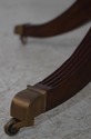 L74162: ETHAN ALLEN Round Leather Top Mahogany Dru