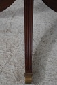 L74162: ETHAN ALLEN Round Leather Top Mahogany Dru