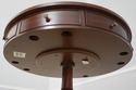 L74162: ETHAN ALLEN Round Leather Top Mahogany Dru