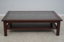 74304: STICKLEY Large Mission Oak Tile Top Coffee 