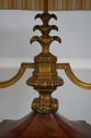 L74291: THEODORE ALEXANDER Burl Walnut & Brass Des