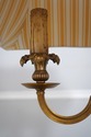 L74291: THEODORE ALEXANDER Burl Walnut & Brass Des