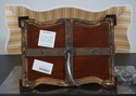 L74291: THEODORE ALEXANDER Burl Walnut & Brass Des
