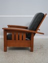 74296: STICKLEY Mission Oak Morris Chair w. Ottoma