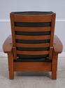 74296: STICKLEY Mission Oak Morris Chair w. Ottoma