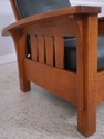 74296: STICKLEY Mission Oak Morris Chair w. Ottoma