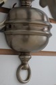 F74207: Pair of Pewter Colonial Style Lighted Wall