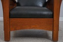 74296: STICKLEY Mission Oak Morris Chair w. Ottoma
