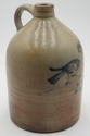 LF74242: Antique Blue Stoneware Crock Jug w. Handl