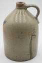 LF74242: Antique Blue Stoneware Crock Jug w. Handl