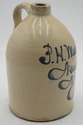 F74241: P.H. MUELLER Blue Stoneware Crock Jug