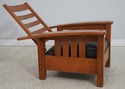 74296: STICKLEY Mission Oak Morris Chair w. Ottoma