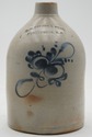 LF74238: G.W. FULPER & BROS. Blue Stoneware Jug w.