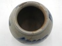 LF74246: Antique Blue Stoneware Crock Urn Jug