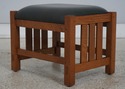 74296: STICKLEY Mission Oak Morris Chair w. Ottoma