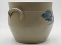 F74239: Large Antique Stoneware Crock Urn w. Handl