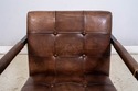 69679: Set of 4 Mid Century Modern Leather & Steel